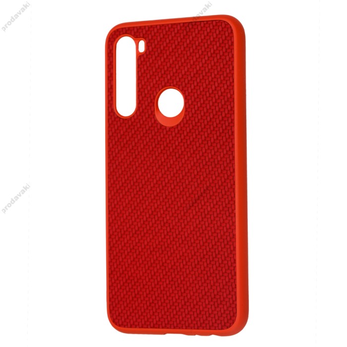 Чохол для Xiaomi Redmi Note 8 Carbon New червоний