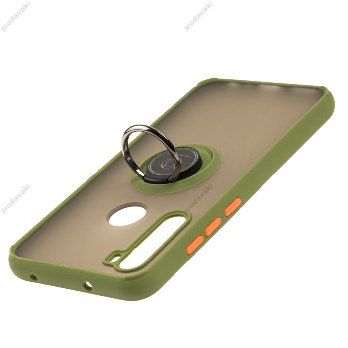 Чохол для Xiaomi Redmi Note 8 LikGus Edging Ring хакі