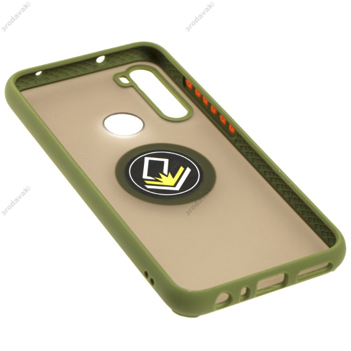 Чохол для Xiaomi Redmi Note 8 LikGus Edging Ring хакі