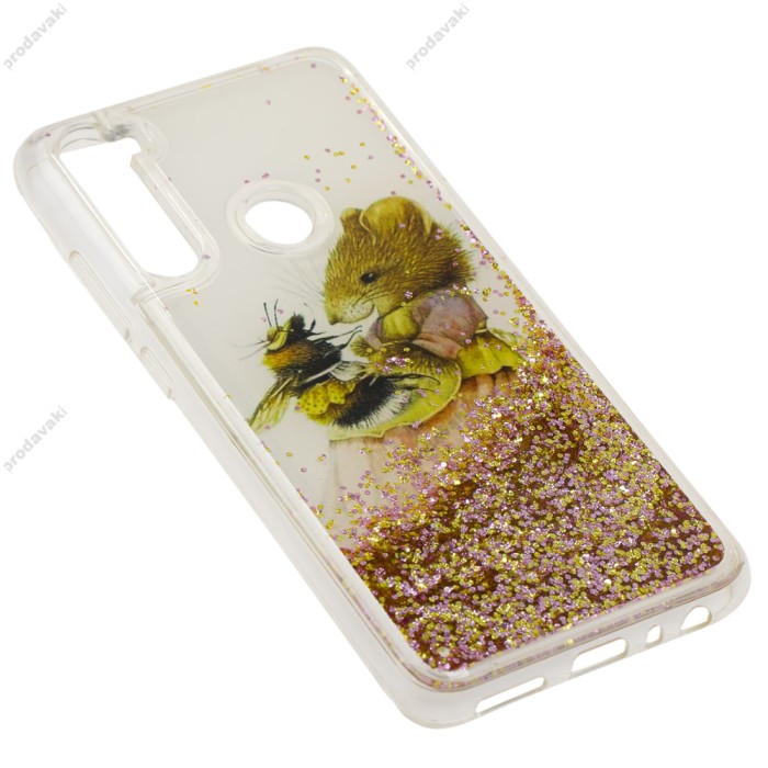 Чохол для Xiaomi Redmi Note 8 Блискучі вода "mouse джміль"