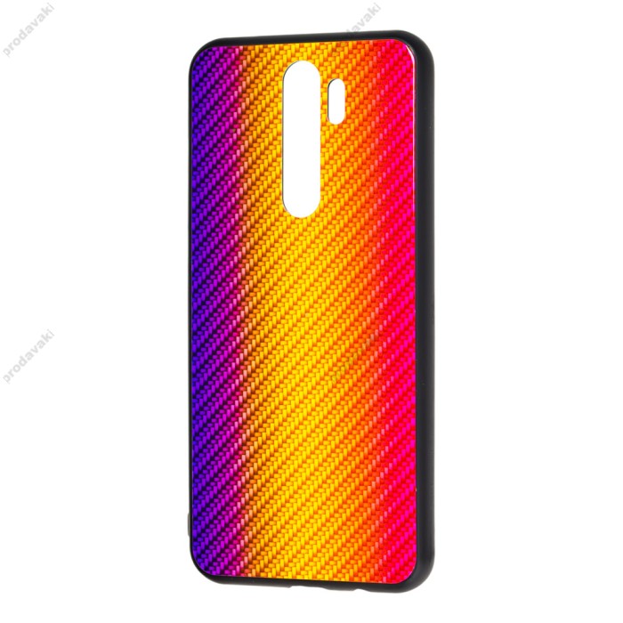 Чохол для Xiaomi Redmi Note 8 Pro Carbon Gradient Hologram "помаранчевий"