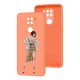 Чохол для Xiaomi Redmi Note 9 Wave Fancy plaid skirt girl / peach