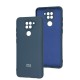 Чохол для Xiaomi Redmi Note 9 Silicone Full camera navy blue