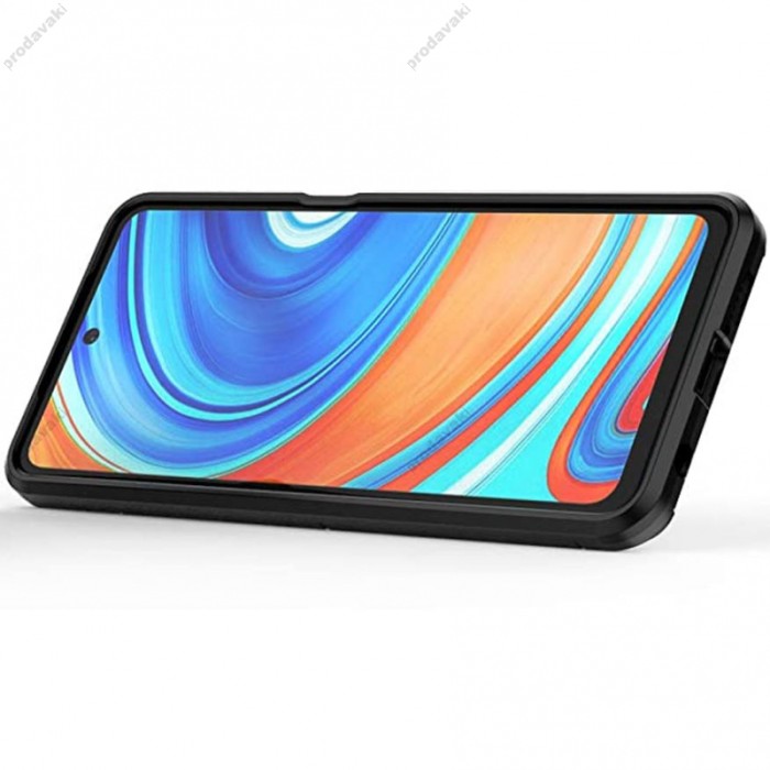 Чохол для Xiaomi Redmi Note 9 Transformer Ring ударостійкий з кільцем чорний