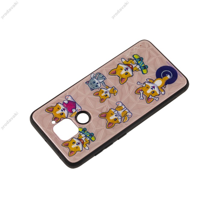 Чохол для Xiaomi Redmi Note 9 Wave Majesty playful corgi / light pink