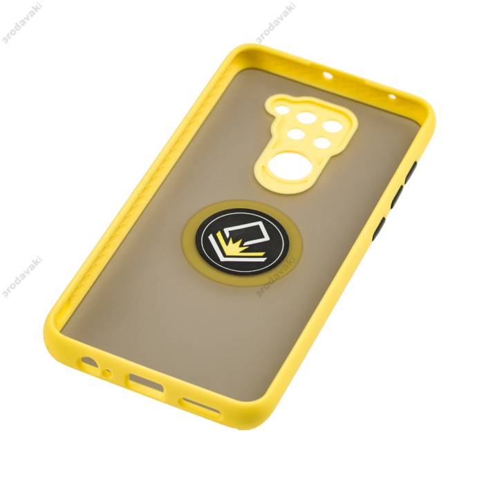 Чохол для Xiaomi Redmi Note 9 LikGus Edging Ring жовтий