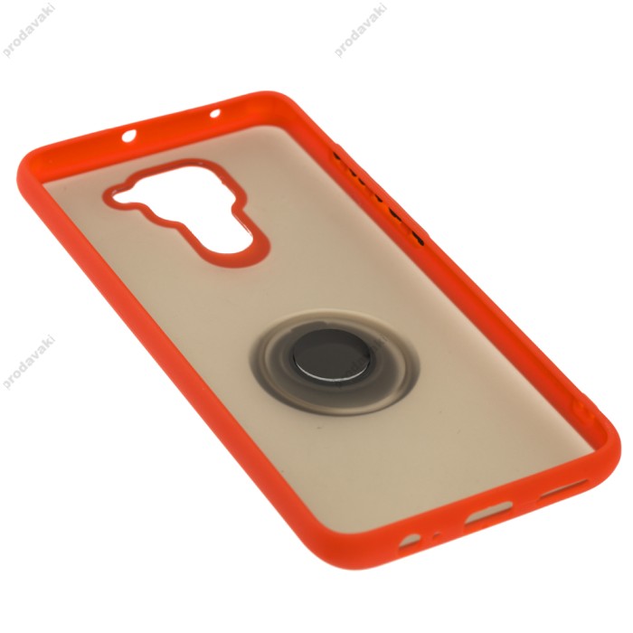Чохол для Xiaomi Redmi Note 9 LikGus Maxshield Ring червоний