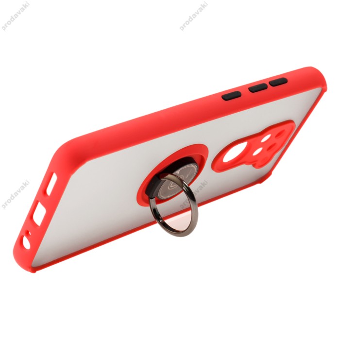 Чохол для Xiaomi Redmi Note 9 LikGus Edging Ring червоний