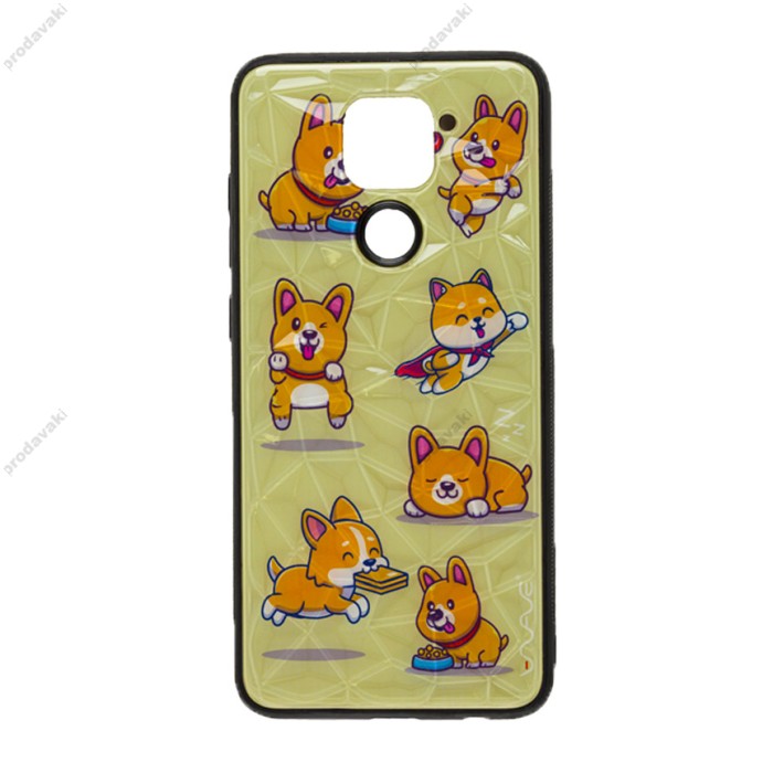 Чохол для Xiaomi Redmi Note 9 Wave Majesty funny corgi / pink sand
