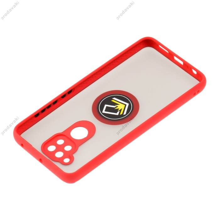 Чохол для Xiaomi Redmi Note 9 LikGus Edging Ring червоний