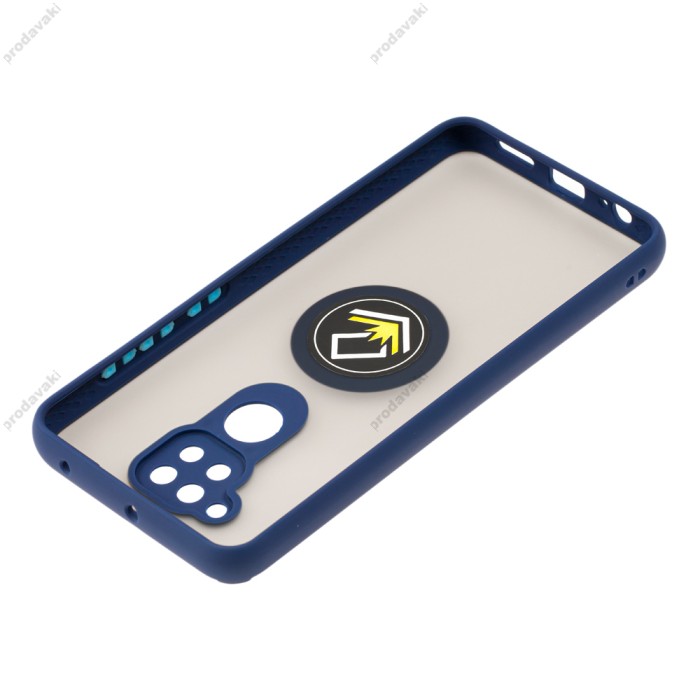 Чохол для Xiaomi Redmi Note 9 LikGus Edging Ring синій