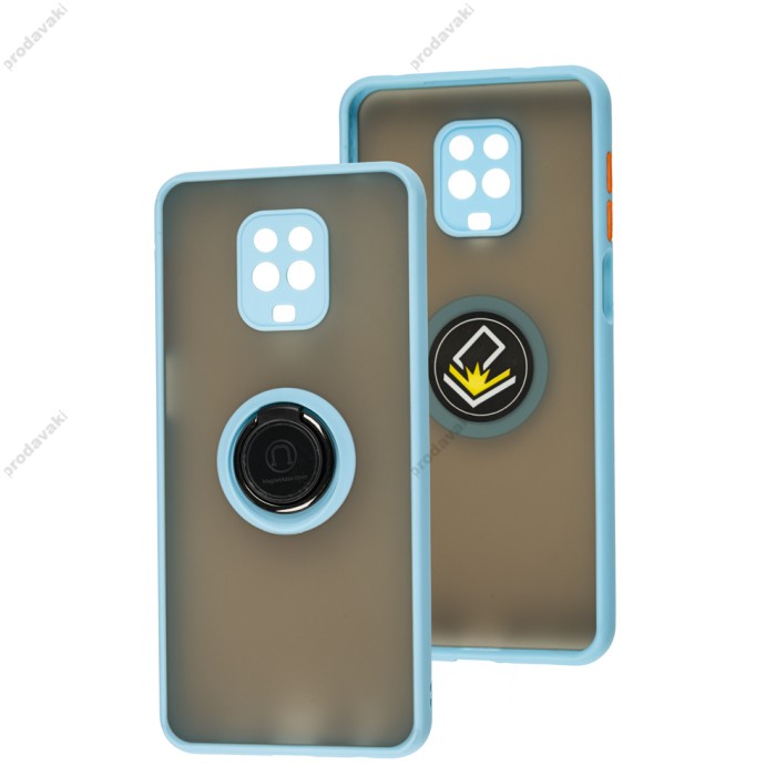 Чохол Xiaomi Redmi Note 9s / 9 Pro LikGus Edging Ring бірюзовий