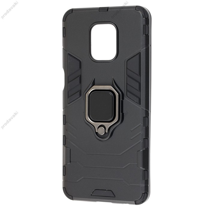 Чохол для Xiaomi Redmi Note 9s/9 Pro Transformer Ring ударостійкий з кільцем чорний
