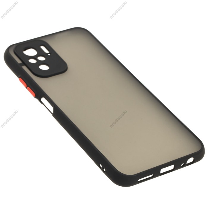 Чохол Xiaomi Redmi Note 10 / 10s LikGus Totu camera protect чорний / червоний