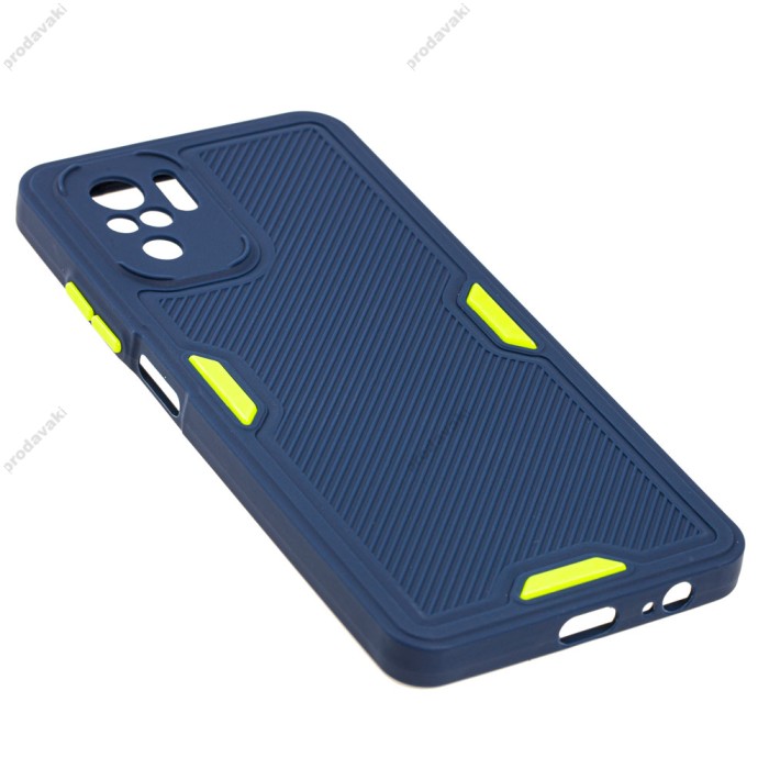 Чохол для Xiaomi Redmi Note 10 / 10s Ribbed camera синій