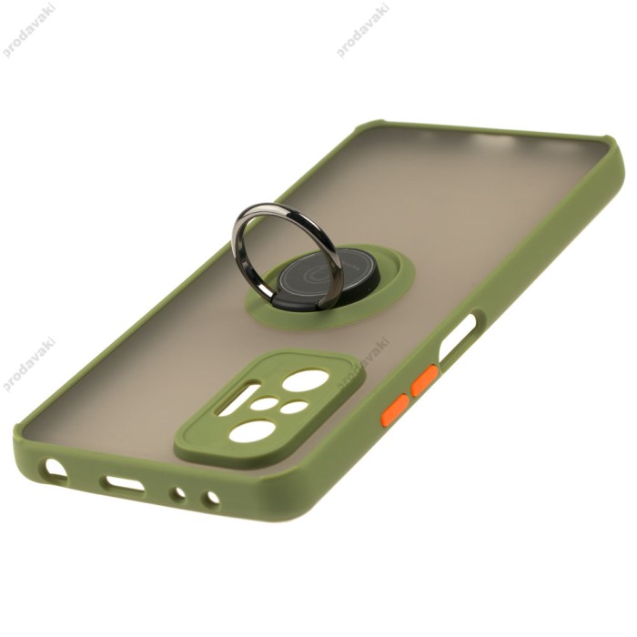 Чохол для Xiaomi Redmi Note 10 Pro LikGus Edging Ring хакі