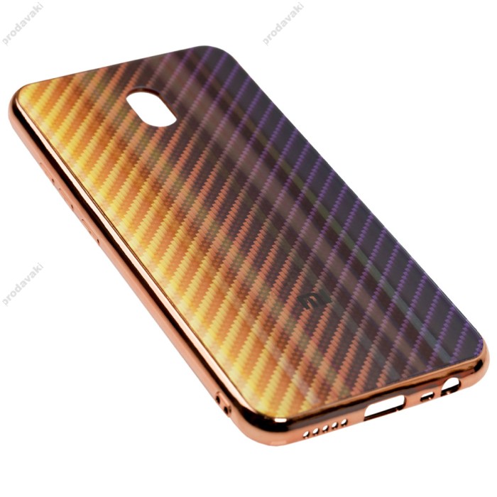 Чохол для Xiaomi Redmi 8A Carbon Gradient Hologram золотистий