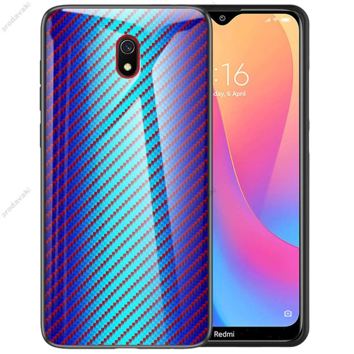Чохол для Xiaomi Redmi 8A Twist glass "блакитний"