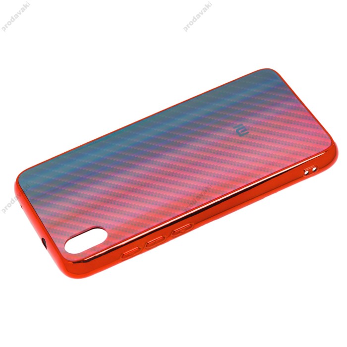 Чохол для Xiaomi Redmi 7A Carbon Gradient Hologram червоний