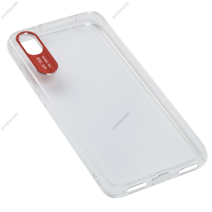 Чохол для Xiaomi Redmi 7A Epic clear прозорий/червоний