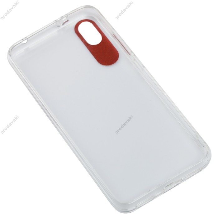 Чохол для Xiaomi Redmi 7A Epic clear прозорий/червоний