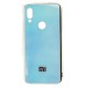 Чохол для Xiaomi Redmi 7 Rainbow glass з лого блакитним