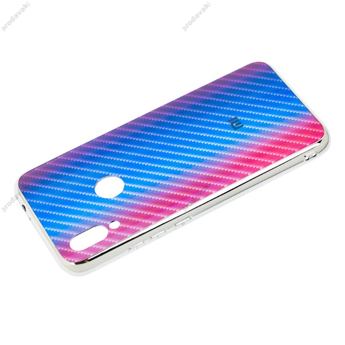 Чохол для Xiaomi Redmi 7 Carbon Gradient Hologram синій