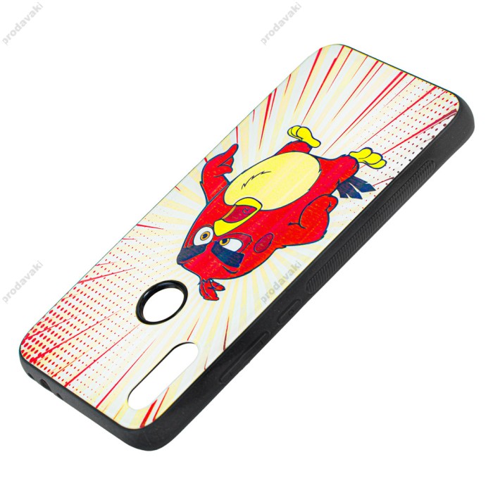 Чохол для Xiaomi Redmi 7 glass "Angry Birds" Red
