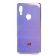 Чохол для Xiaomi Redmi 7 Rainbow glass з лого фіолетовий