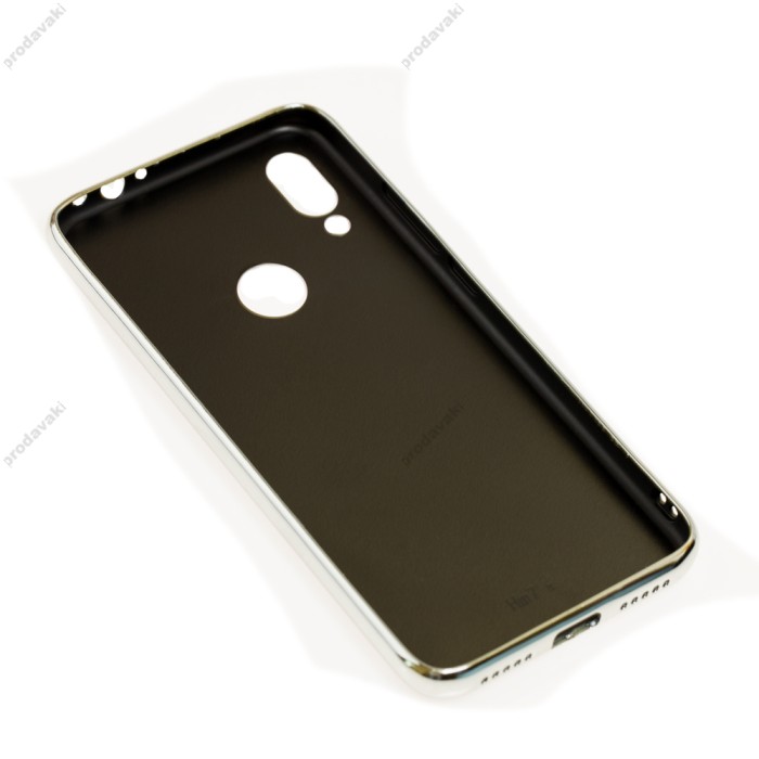Чохол для Xiaomi Redmi 7 Rainbow glass з лого фіолетовий