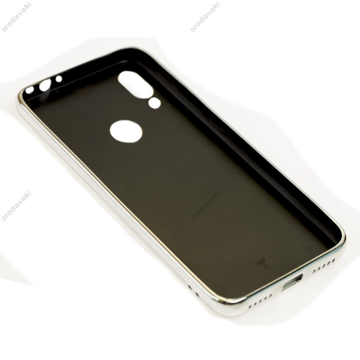 Чохол для Xiaomi Redmi 7 Rainbow glass з лого зелений