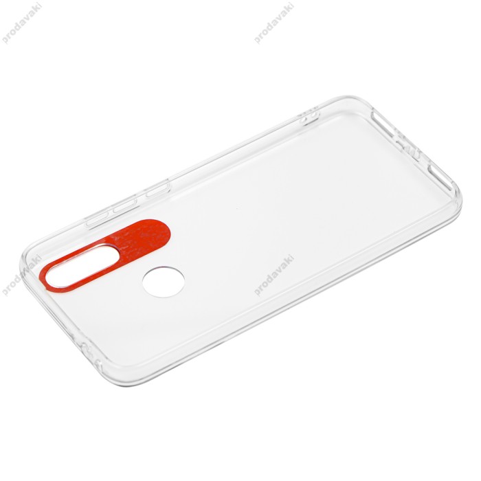 Чохол для Xiaomi Redmi 7 Epic clear прозорий/червоний