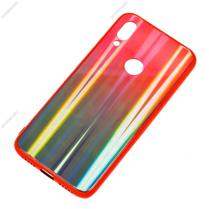 Чохол для Xiaomi Redmi 7 Aurora glass червоний