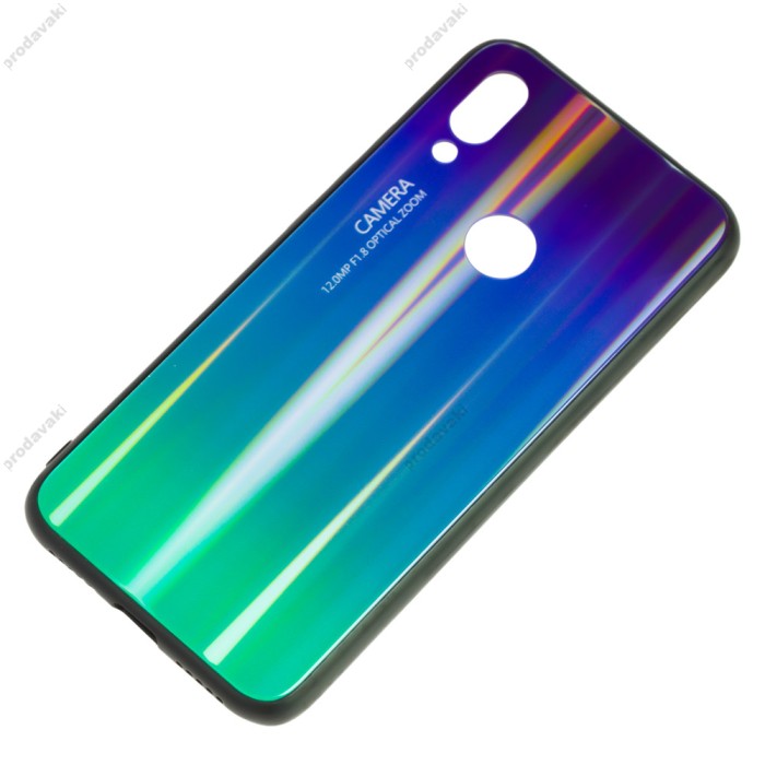 Чохол для Xiaomi Redmi 7 Gradient glass фіолетово-зелений