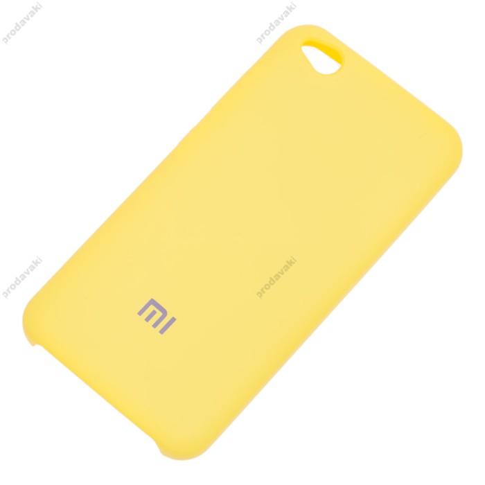 Чохол для Xiaomi Redmi Go Silky Soft Touch "лимонний"