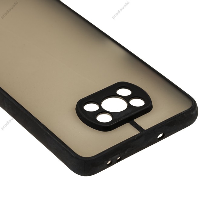 Чохол Xiaomi Poco X3 LikGus Totu camera protect чорний / червоний