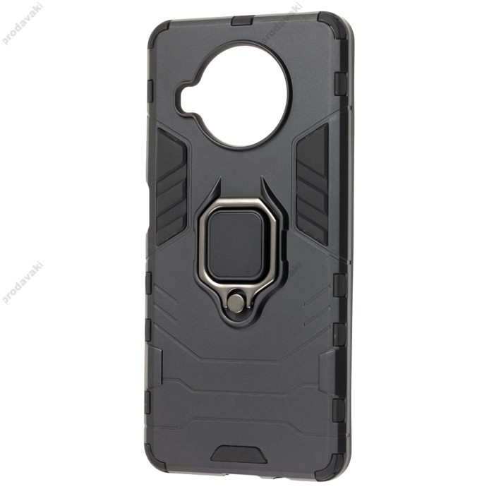 Чохол для Xiaomi Mi 10T Lite Transformer Ring ударостійкий з кільцем чорний