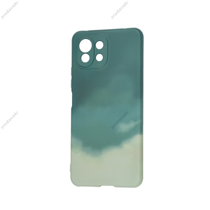 Чохол для Xiaomi Mi 11 Lite Wave Watercolor dark green/gray