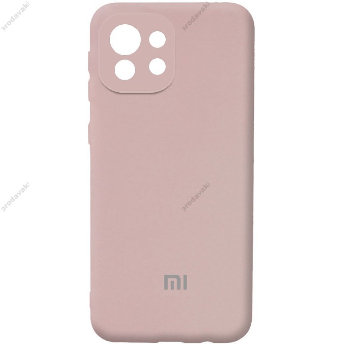 Чохол для Xiaomi Mi 11 Lite Silicone Full camera рожевий / pink sand