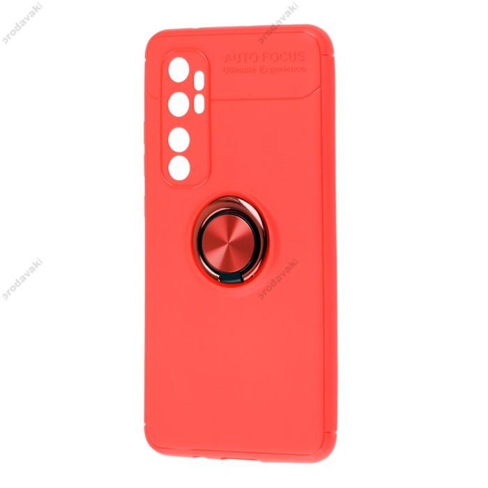 Чохол для Xiaomi Mi Note 10 Lite Deen ColorRing із кільцем червоний
