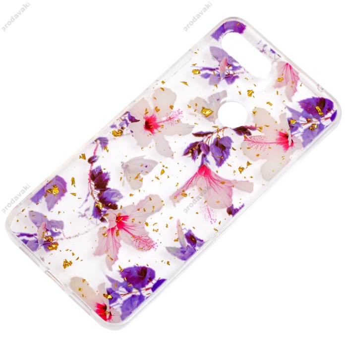 Чохол для Xiaomi Mi 8 Lite Flowers Confetti "китайська фіолетова троянда"