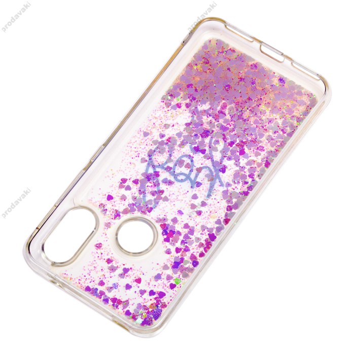 Чохол для Xiaomi Redmi 6 Pro Блискучі вода світло-рожевий "хлопчик поки"