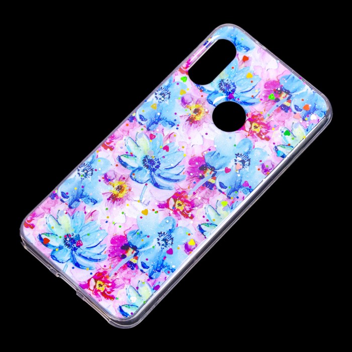 Чохол для Xiaomi Redmi 6 Pro / Mi A2 Lite Flowers Confetti "сині квіти"
