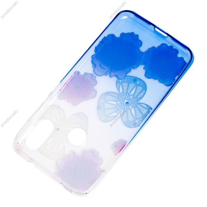 Чохол для Xiaomi Redmi 6 Pro / Mi A2 Lite Glamour ambre фіолетові "квіти"
