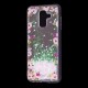 Чохол для Samsung Galaxy A6+ 2018 (A605) Блиск вода світло-рожевий "квіти"