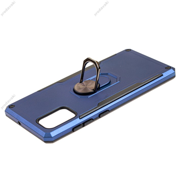 Чохол для Samsung Galaxy A71 (A715) Honor Hard Defence з кільцем темно-синій