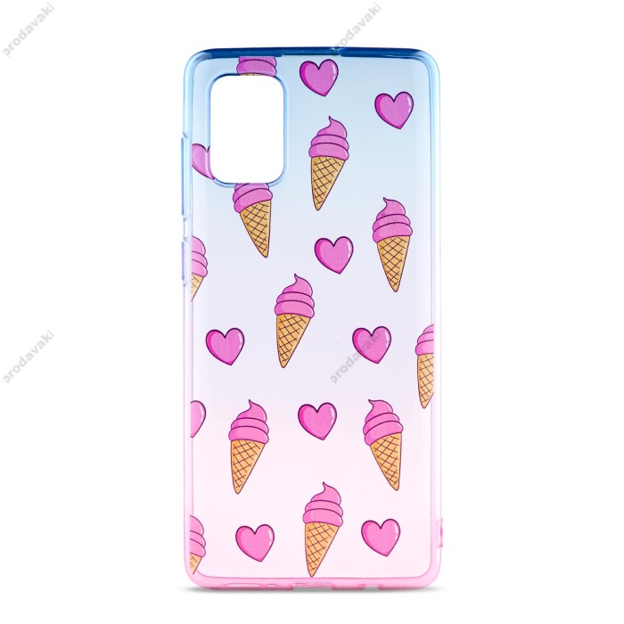 Чохол для Samsung Galaxy A71 (A715) Wave Sweet blue / pink / ice-cream
