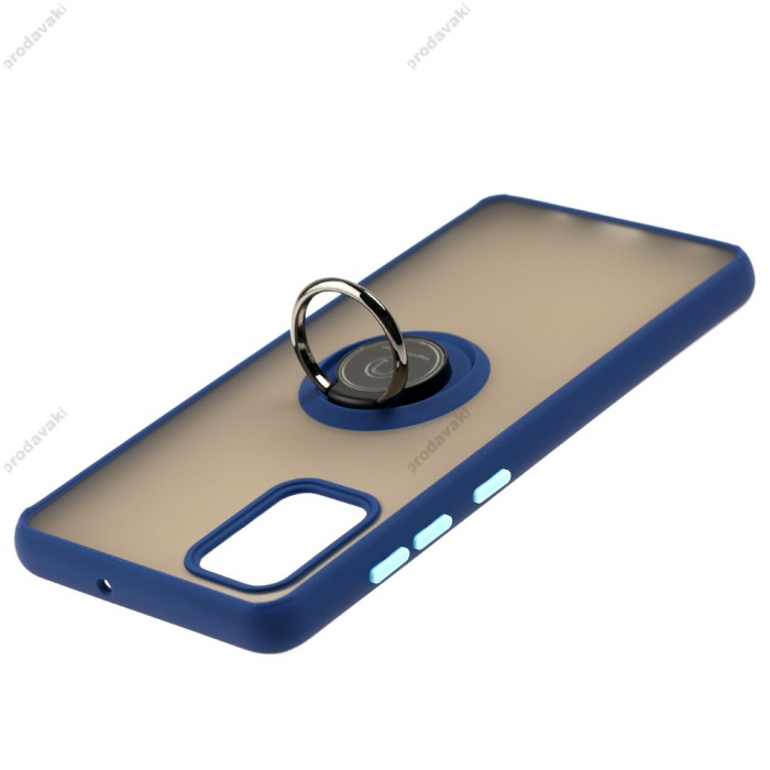 Чохол Samsung Galaxy A71 (A715) LikGus Edging Ring синій