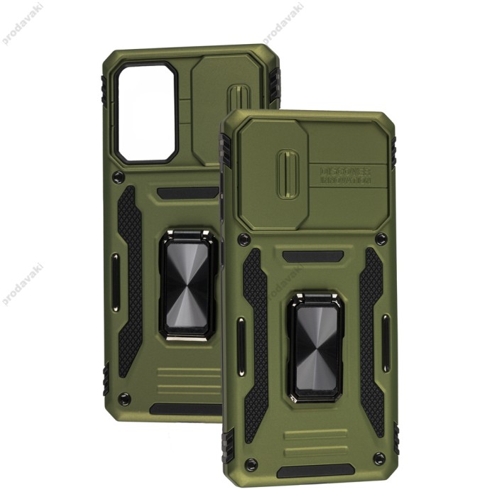 Чохол для Samsung Galaxy A73 (A736) Camshield Army Ring оливковий / army green