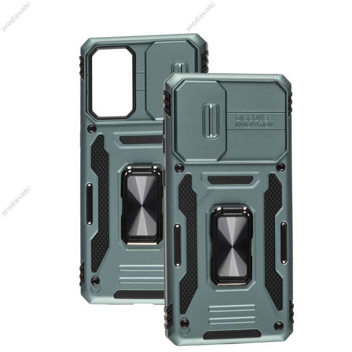 Чохол для Samsung Galaxy A73 (A736) Camshield Army Ring зелений / light green